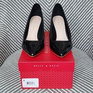 Kelly & Katie Navy Patent Pump